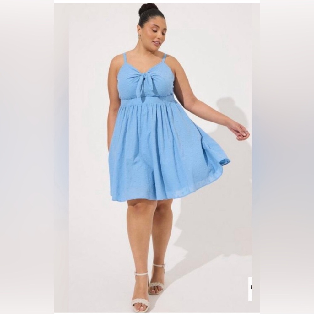 Torrid Blue Mini Dress for Spring/Summer 1x Msrp $75
